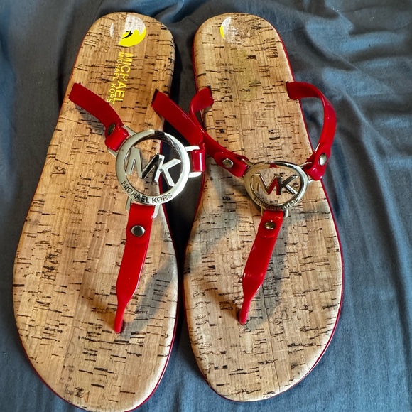 Michael Kors Red Sandals with Logo sz9 - Picture 1 of 1